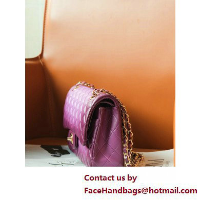 Chanel Gradient Lambskin  &  Gold-Tone Metal Classic Flap 11.12 Handbag A01112 Purple 2025